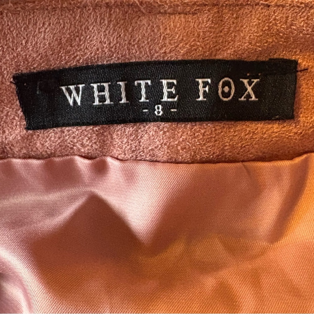 White Fox Pink Mini Skirt Womens Size 8 Zipper Accents Coquette Barbiecore Belt - Picture 7 of 9
